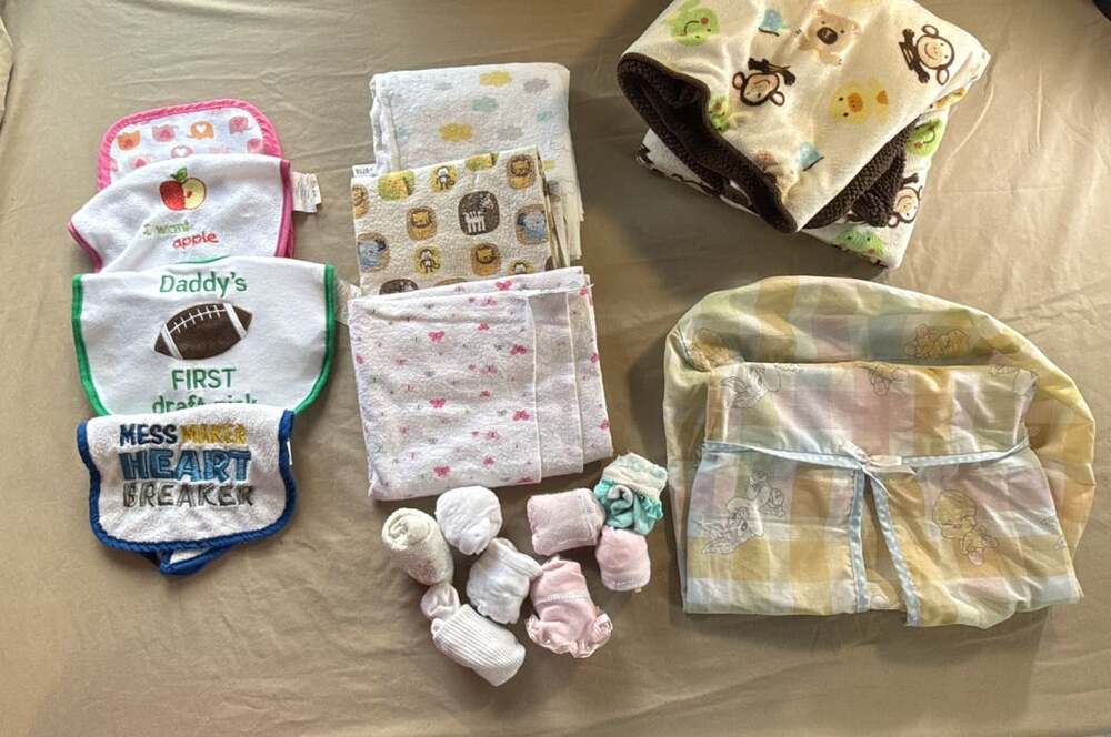 Baby Infant Assorted Bibs Blankets Washcloths Set Lot